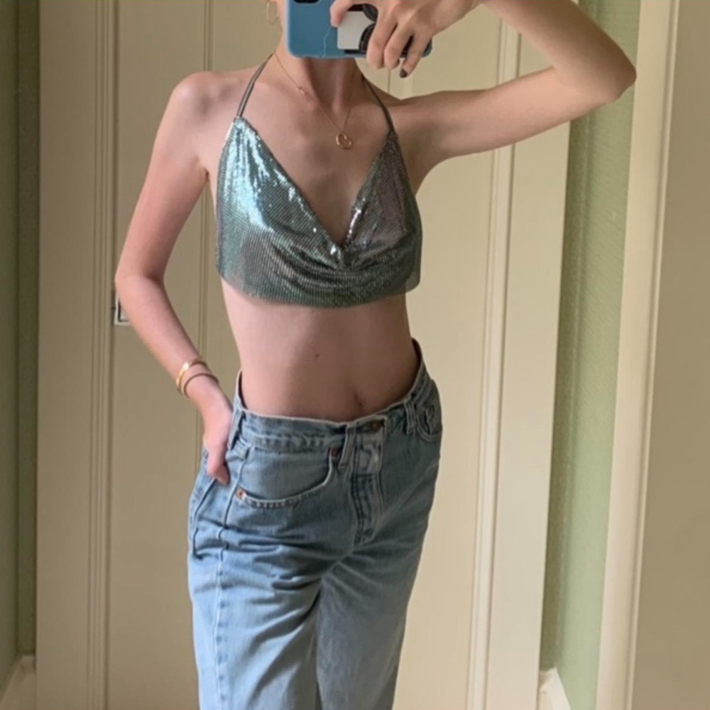 Iridescent Chainmail Top